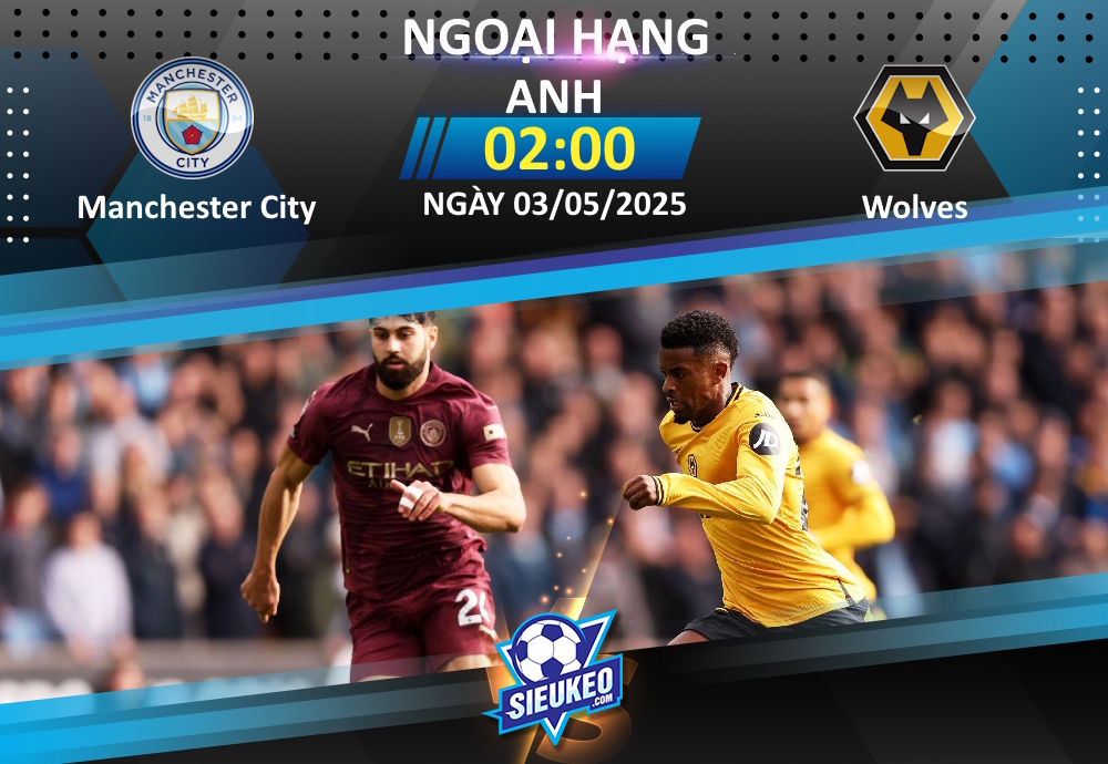 Soi kèo bóng đá Manchester City vs Wolves 02h00 ngày 03/05/2025: Đá vì Champions League