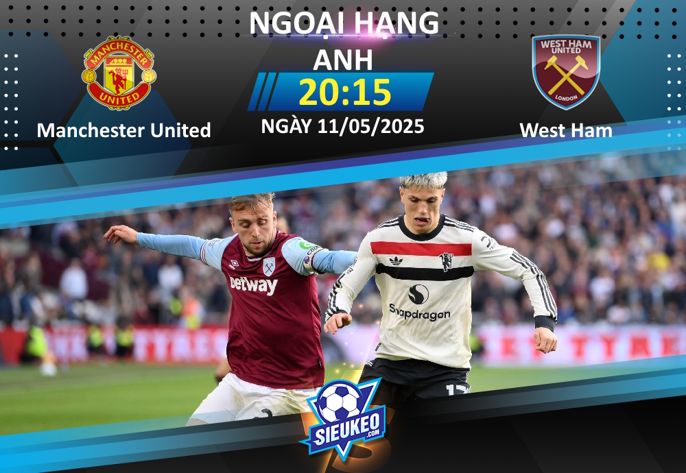 Soi kèo bóng đá Manchester United vs West Ham 20h15 ngày 11/05/2025: Thắng vì danh dự